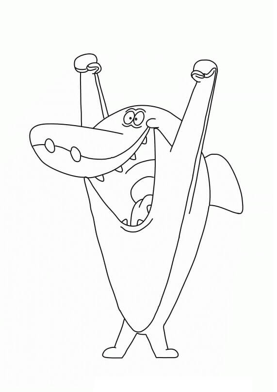 Dibujo de Feliz Sharko para Colorear
