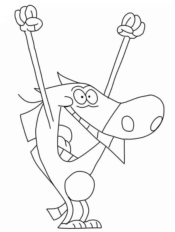 Dibujo de Feliz Zig para Colorear