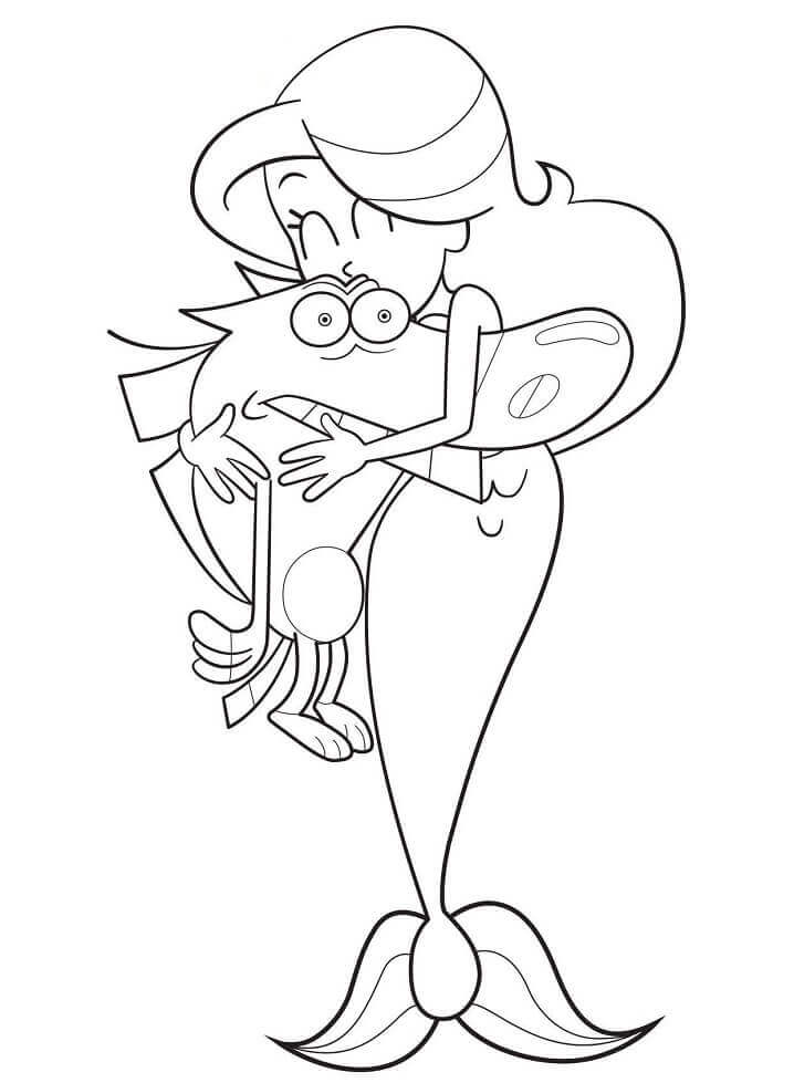 Dibujo de Marina Besa a Zig para Colorear