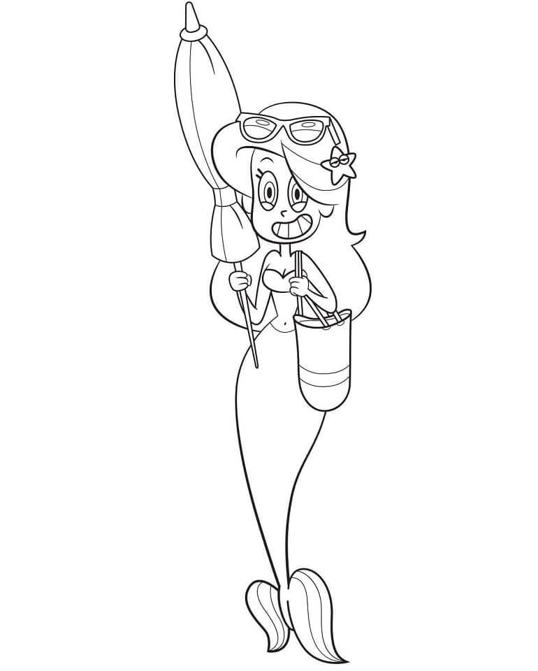 Dibujo de Marina Va a la Playa para Colorear