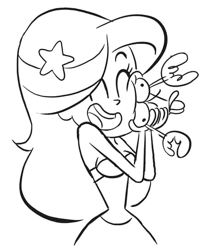 Dibujo de Marina y Bernie para Colorear
