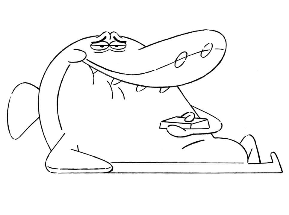 Dibujo de Sharko Relajante para Colorear