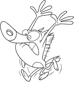 Dibujo de Zig Divertido Corriendo para Colorear
