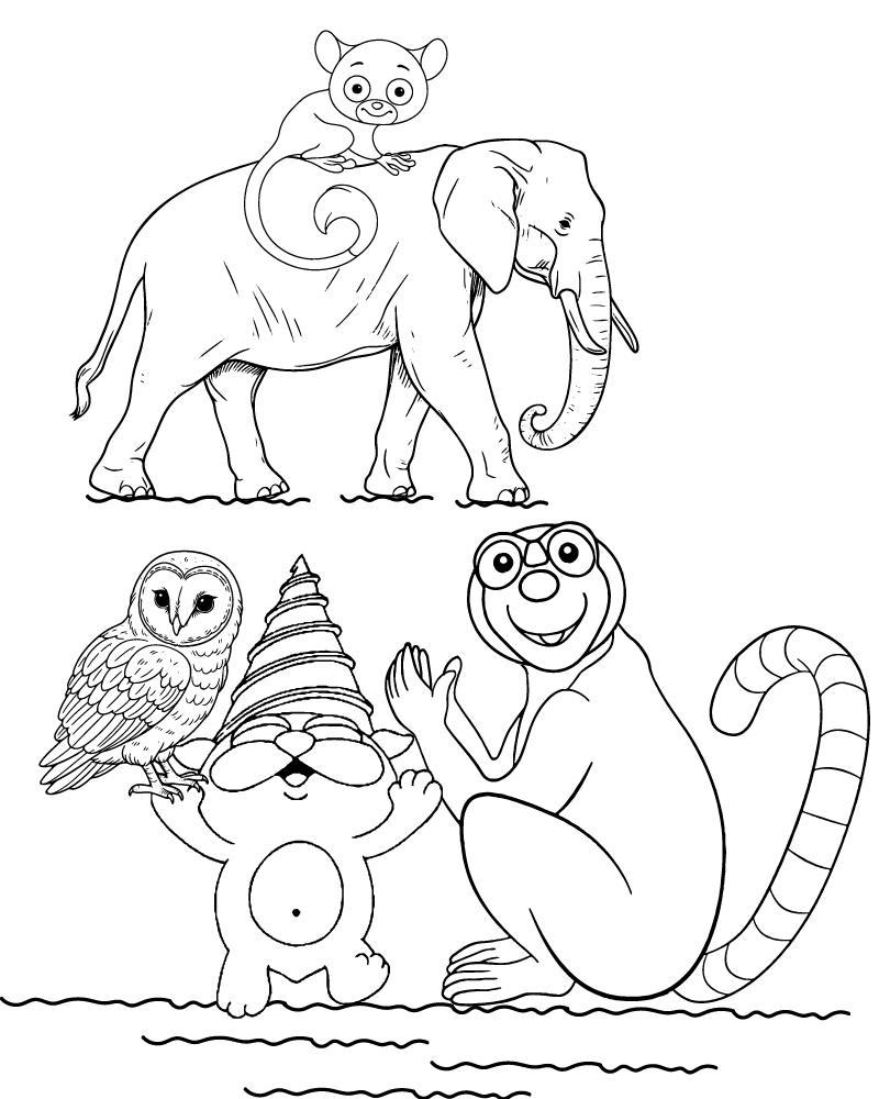Dibujo de Zoboomafoo And Friends Coloring Page para Colorear