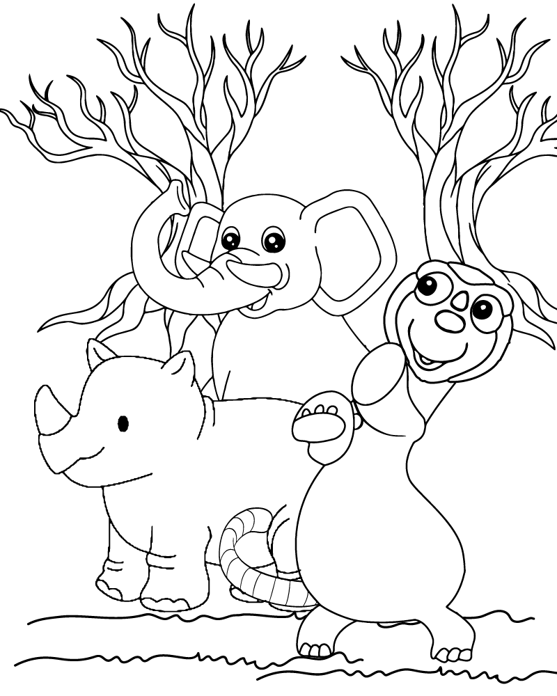 Dibujo de Zoboomafoo Animal Exploration Coloring Page para Colorear