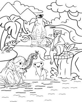 Dibujo de Zoboomafoo Jungle Coloring Page para Colorear