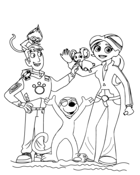 Dibujo de Zoboomafoo Kratt Brothers Coloring Page para Colorear