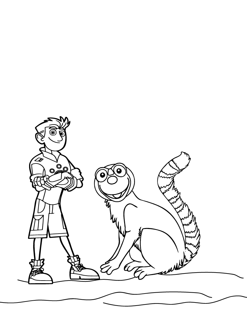 Dibujo de Zoboomafoo Lemur Coloring Page para Colorear