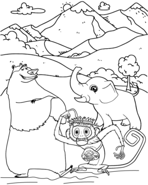 Dibujo de Zoboomafoo On An Adventure Coloring Page para Colorear