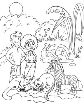 Dibujo de Zoboomafoo Printable Animal Coloring Page para Colorear