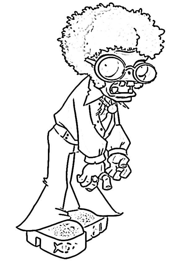 Dibujo de Baile de Zombis para Colorear