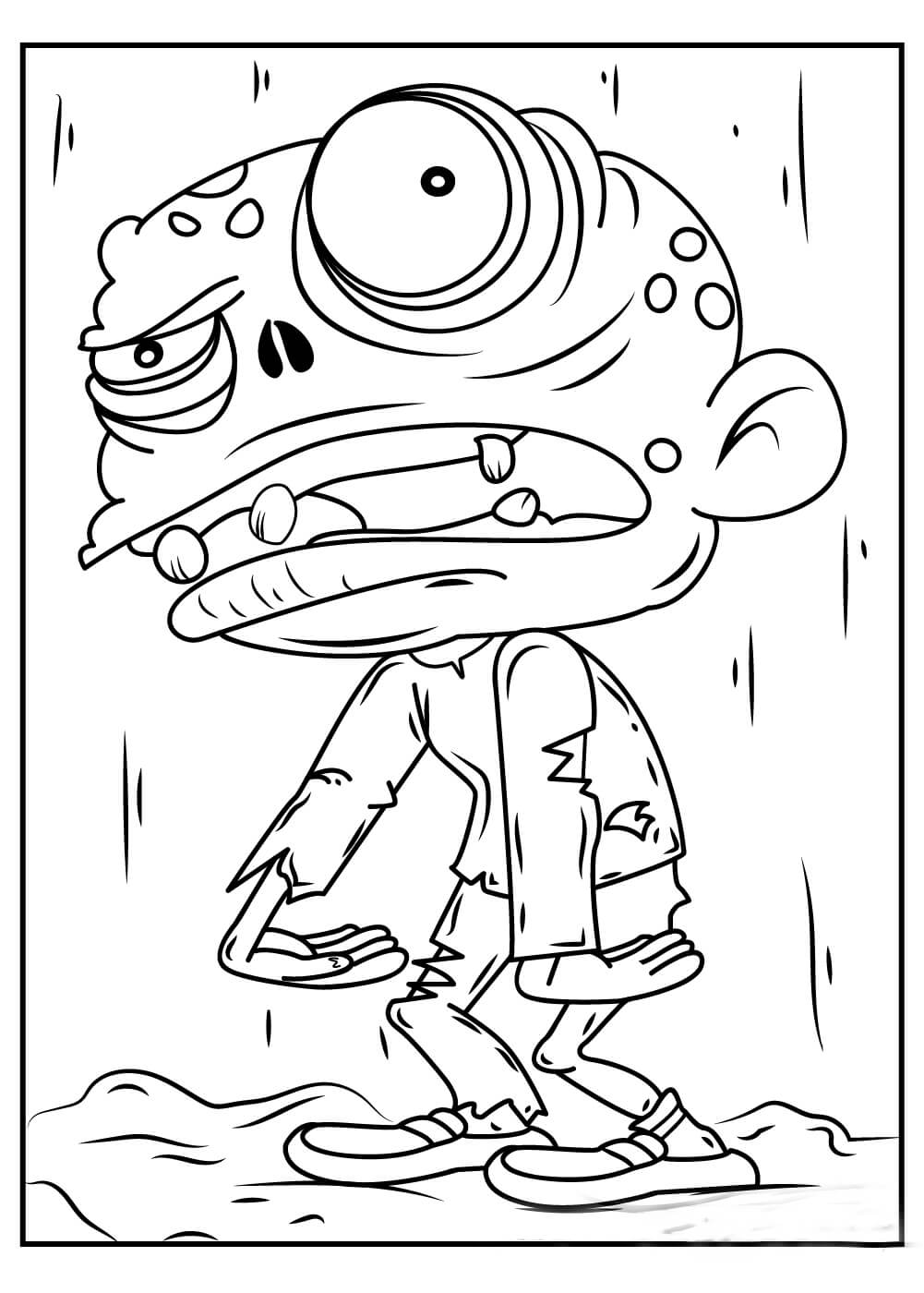 Dibujo de Gran Zombi para Colorear