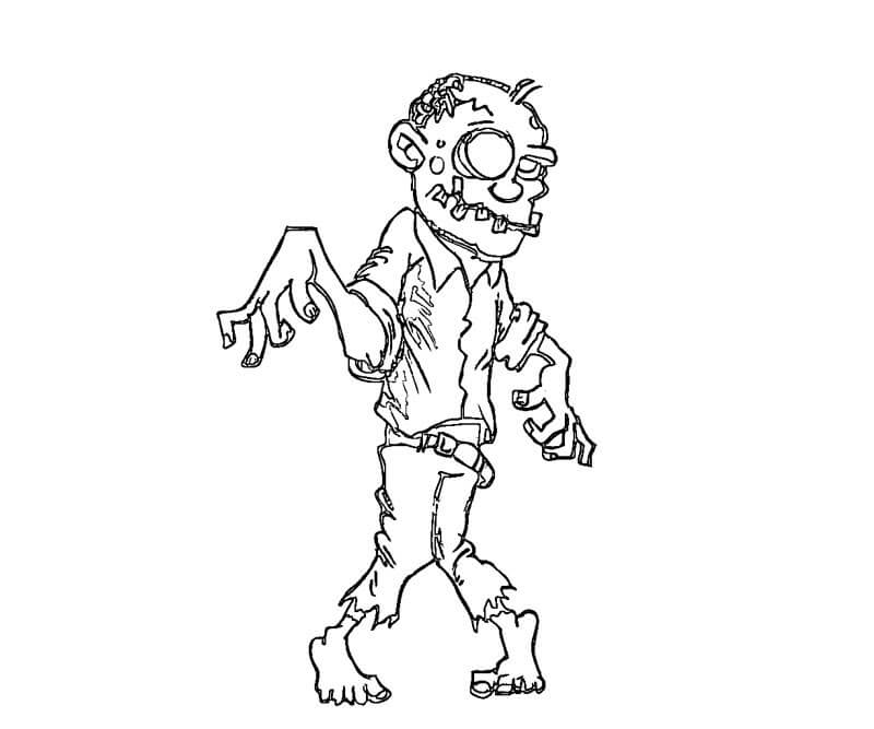 Dibujo de Impresionante Zombi para Colorear