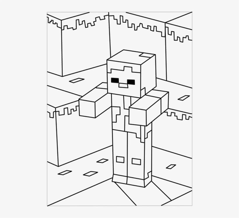 Dibujo de Minecraft Zombi para Colorear