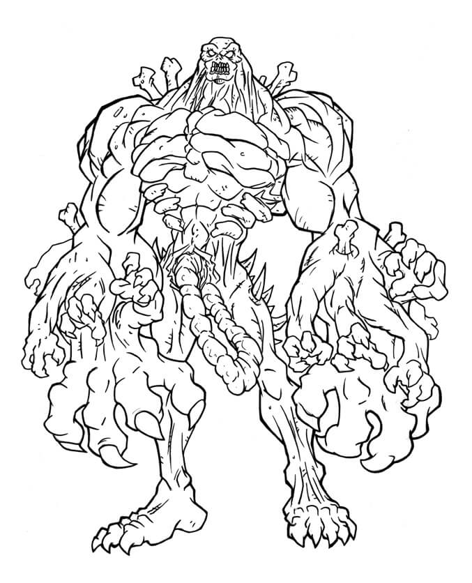 Dibujo de Monstruo Zombi para Colorear