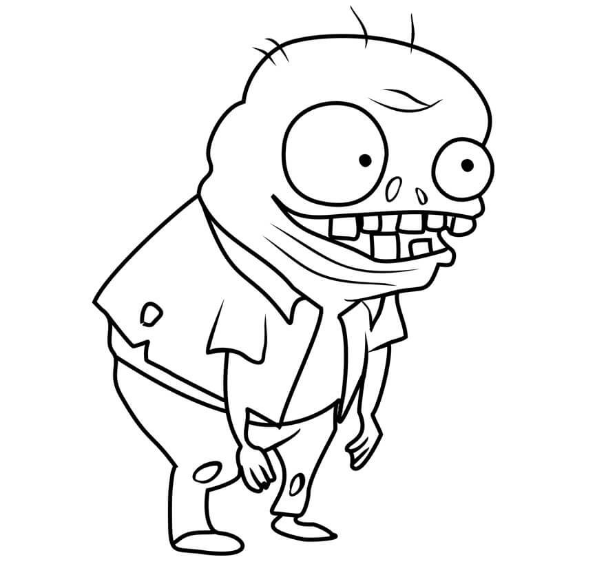 Dibujo de Pequeño Zombi para Colorear