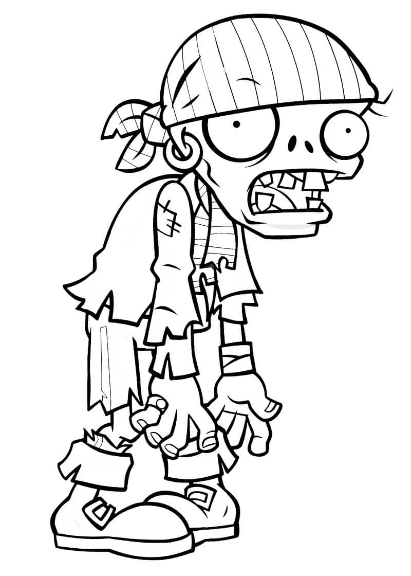 Dibujo de Piratas Zombi para Colorear