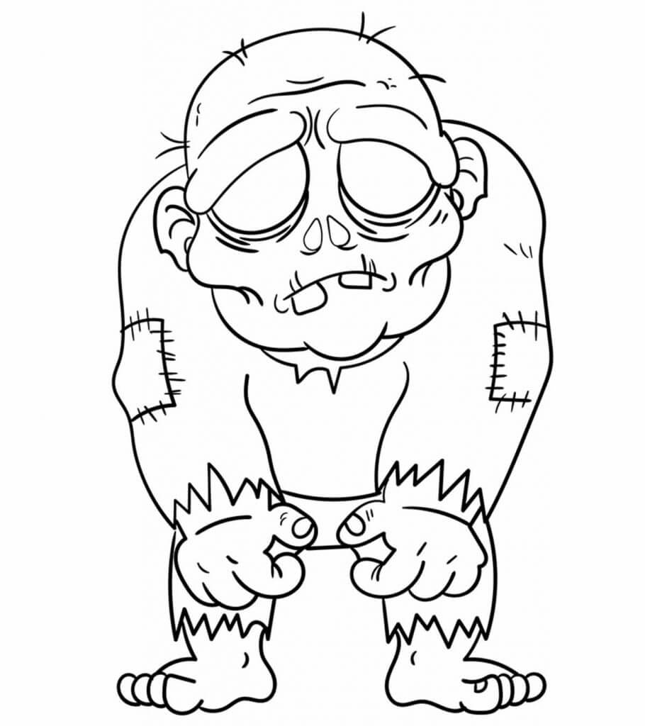 Dibujo de Zombi básico para Colorear