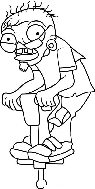 Dibujo de Zombi de los Trabajadores para Colorear