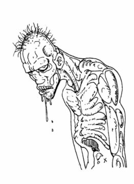 Dibujo de Zombi Hambriento para Colorear