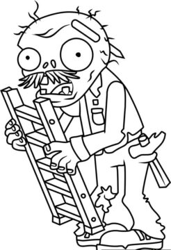 Dibujo de Zombi Lider para Colorear