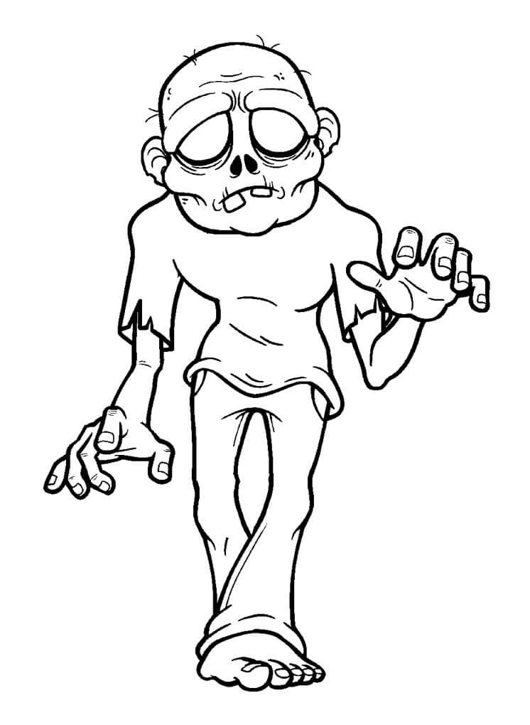 Dibujo de Zombi Sencillo para Colorear