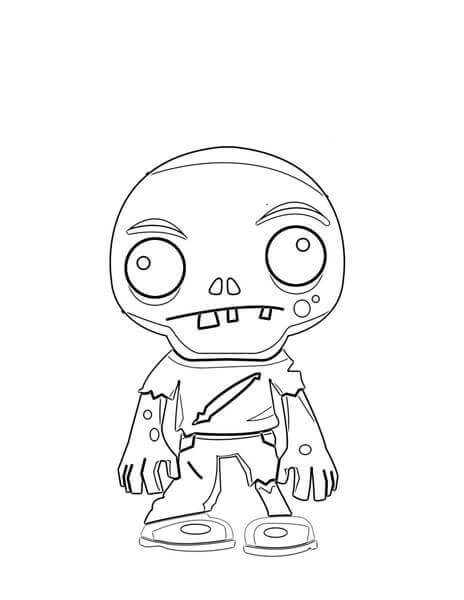 Dibujo de Zombie de Super Divertido para Colorear