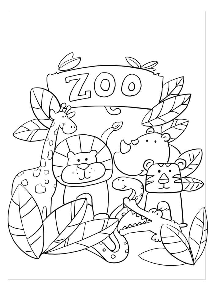 Dibujo de Incre Ble zoológico para Colorear