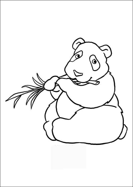 Dibujo de Panda en el zoológico para Colorear