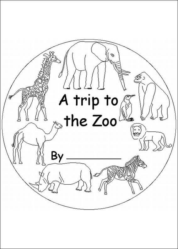 Dibujo de Un Viaje al zoológico para Colorear