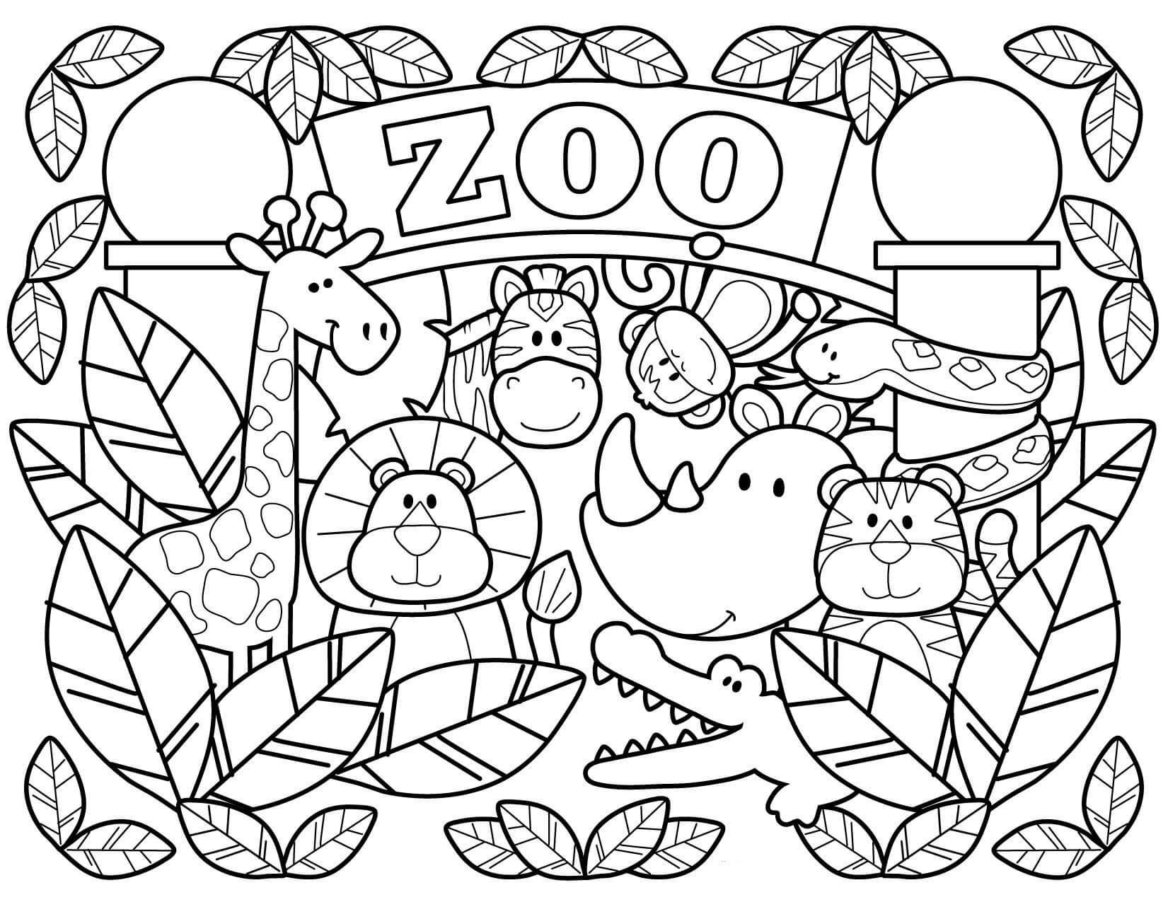 Dibujo de Zoológico básico para Colorear