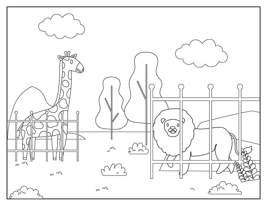 Dibujo de Zoológico Perfecto para Colorear