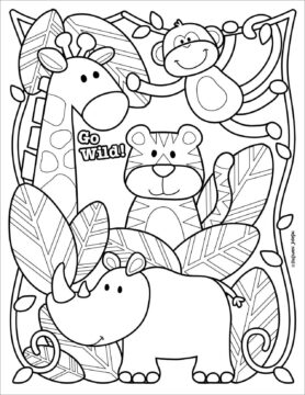 Dibujo de Zoológico Sencillo para Colorear