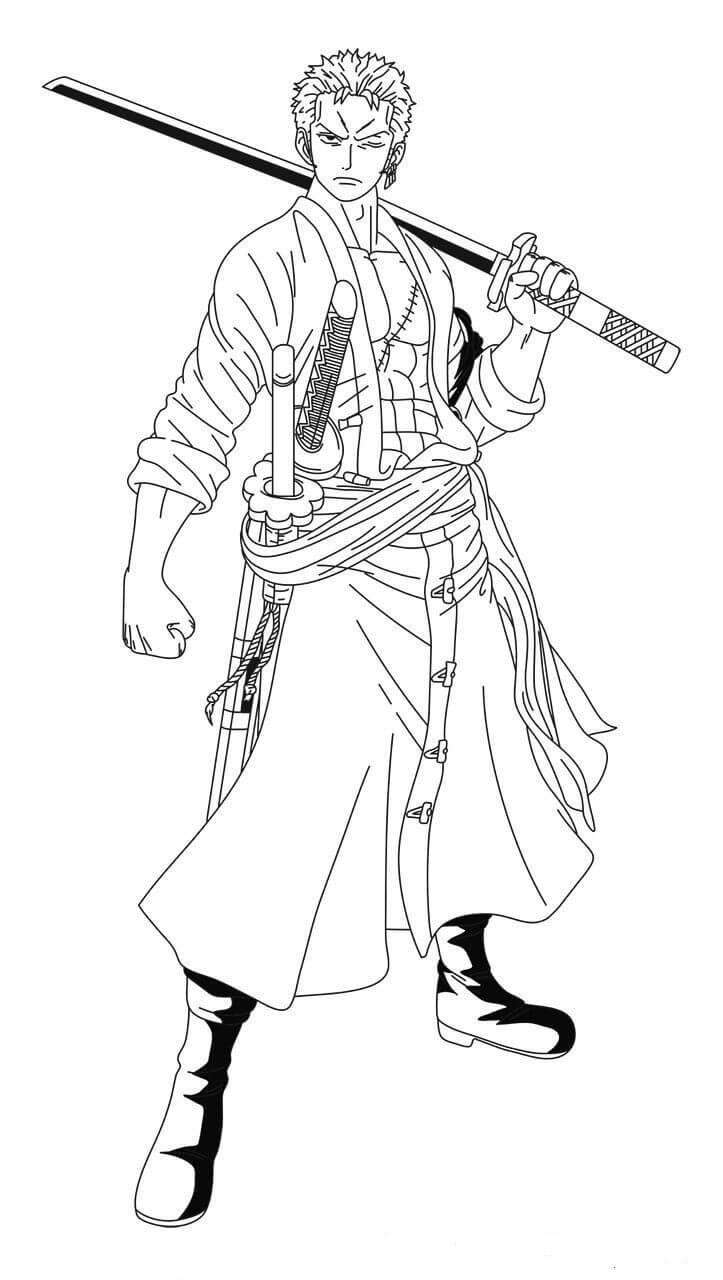 Dibujo de Zoro Chico Malo para Colorear