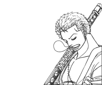 Dibujo de Zoro Durmiendo para Colorear