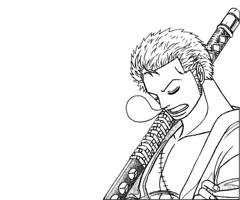 Dibujo de Zoro Durmiendo para Colorear