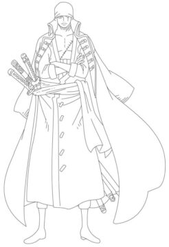 Dibujo de Zoro Genial para Colorear