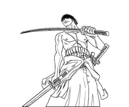 Dibujo de Zoro Guapo para Colorear