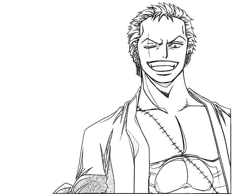Dibujo de Zoro Divertido para Colorear