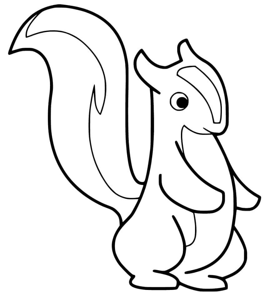 Dibujo de Encantadora Mofeta para Colorear