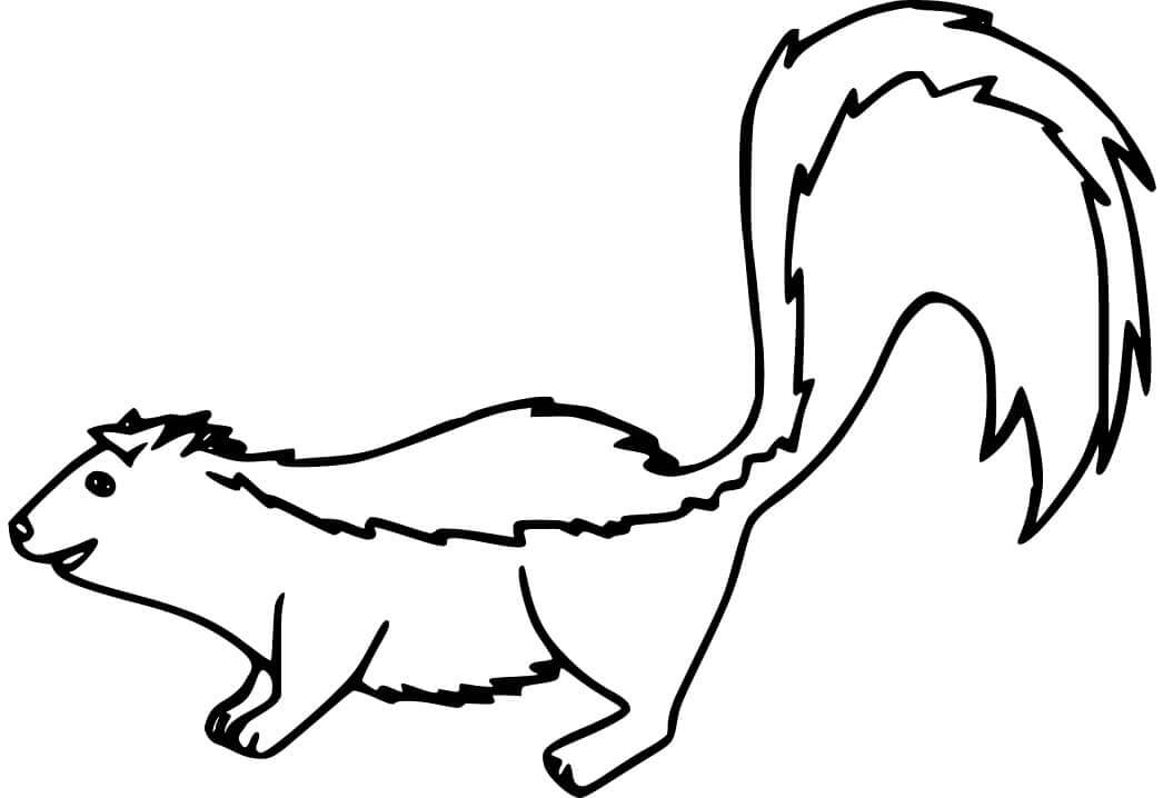 Dibujo de Mofeta Libre para Colorear