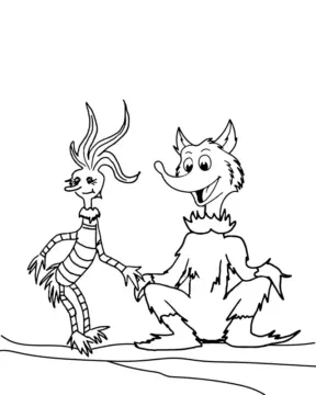 Dibujo de Imgi 13 Fox In Socks With Blue Goo Shoe Coloring Pagepng para Colorear