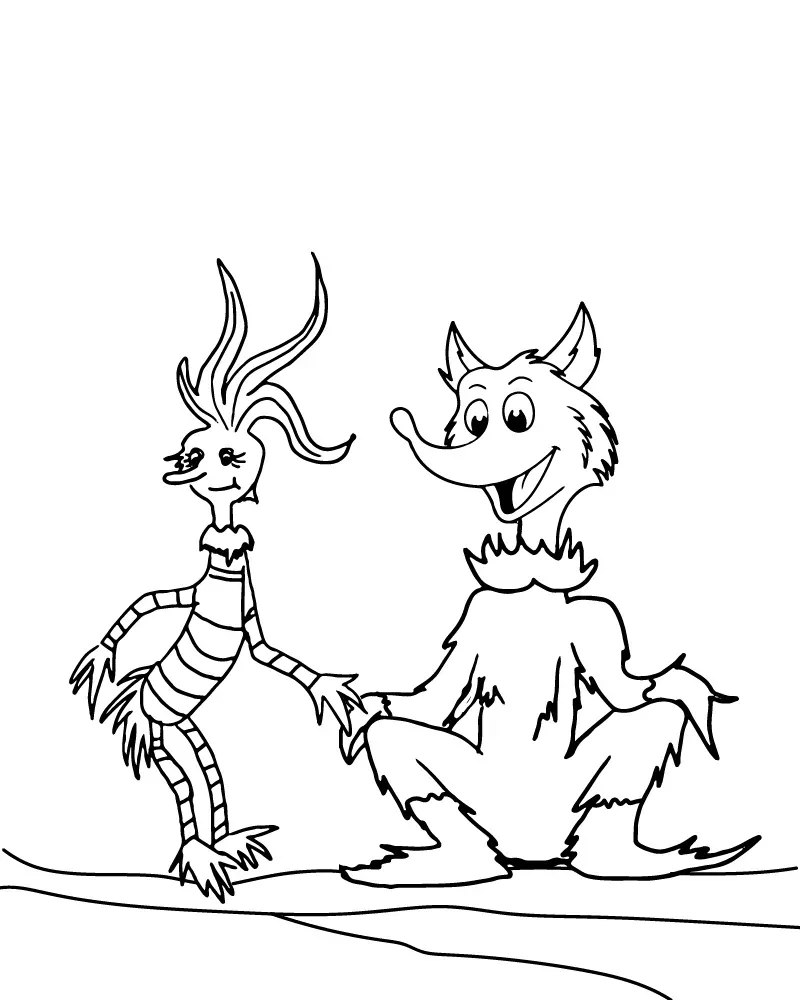 Dibujo de Imgi 13 Fox In Socks With Blue Goo Shoe Coloring Pagepng para Colorear