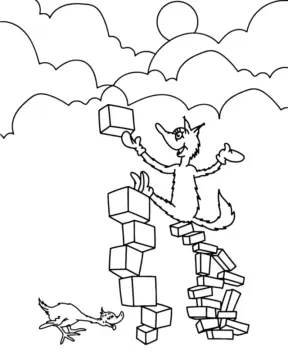 Dibujo de Imgi 14 Fox In Socks With Chicks And Bricks Coloring Pagepng para Colorear