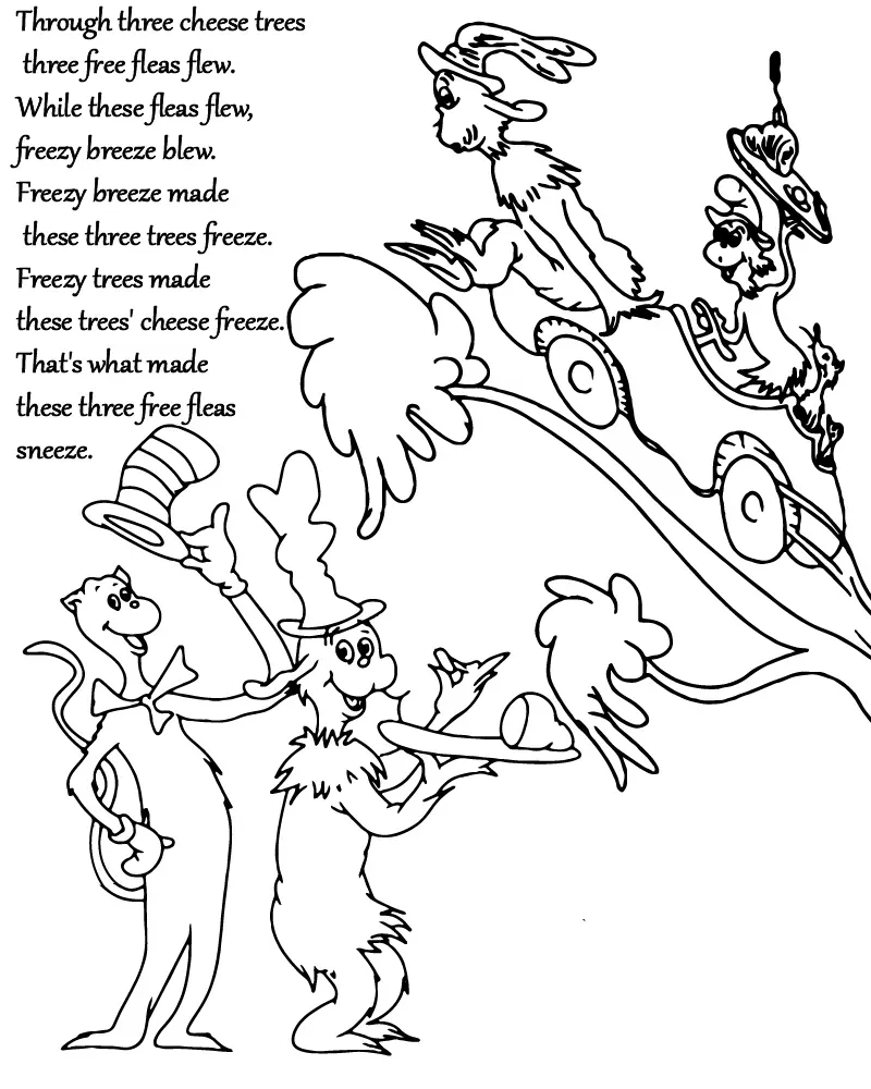 Dibujo de Imgi 20 Fox In Socks With Three Cheese Trees Coloring Pagepng para Colorear