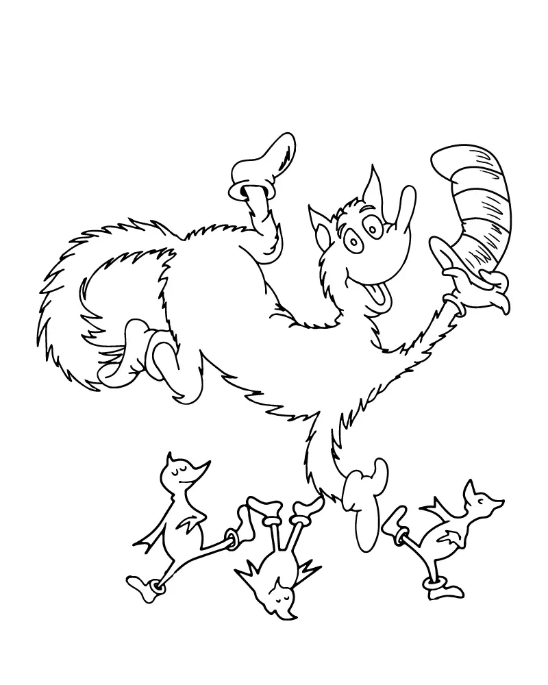 Dibujo de Imgi 6 Fox In Socks Coloring Pagepng para Colorear