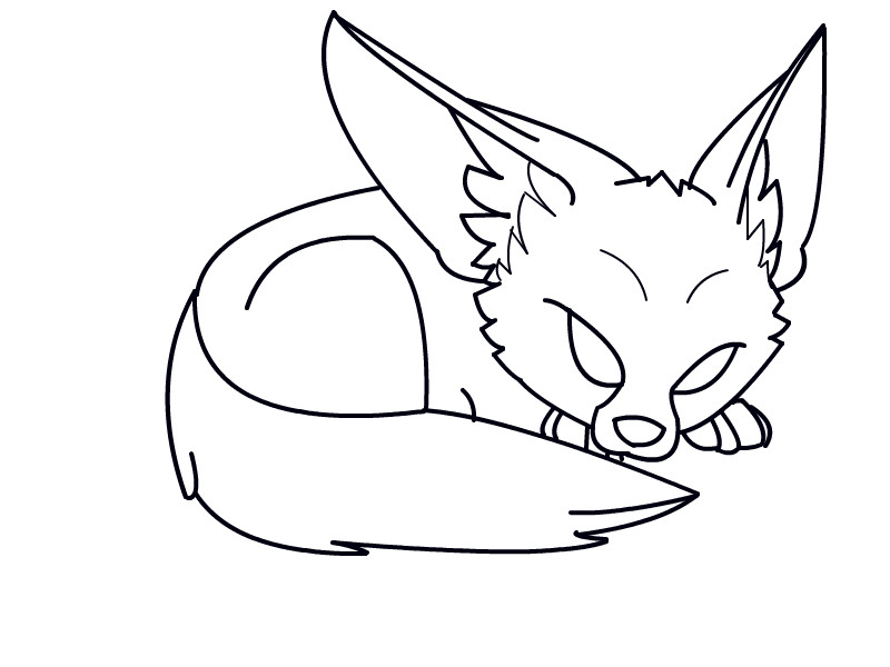 Dibujo de Fennec Zorro para Colorear