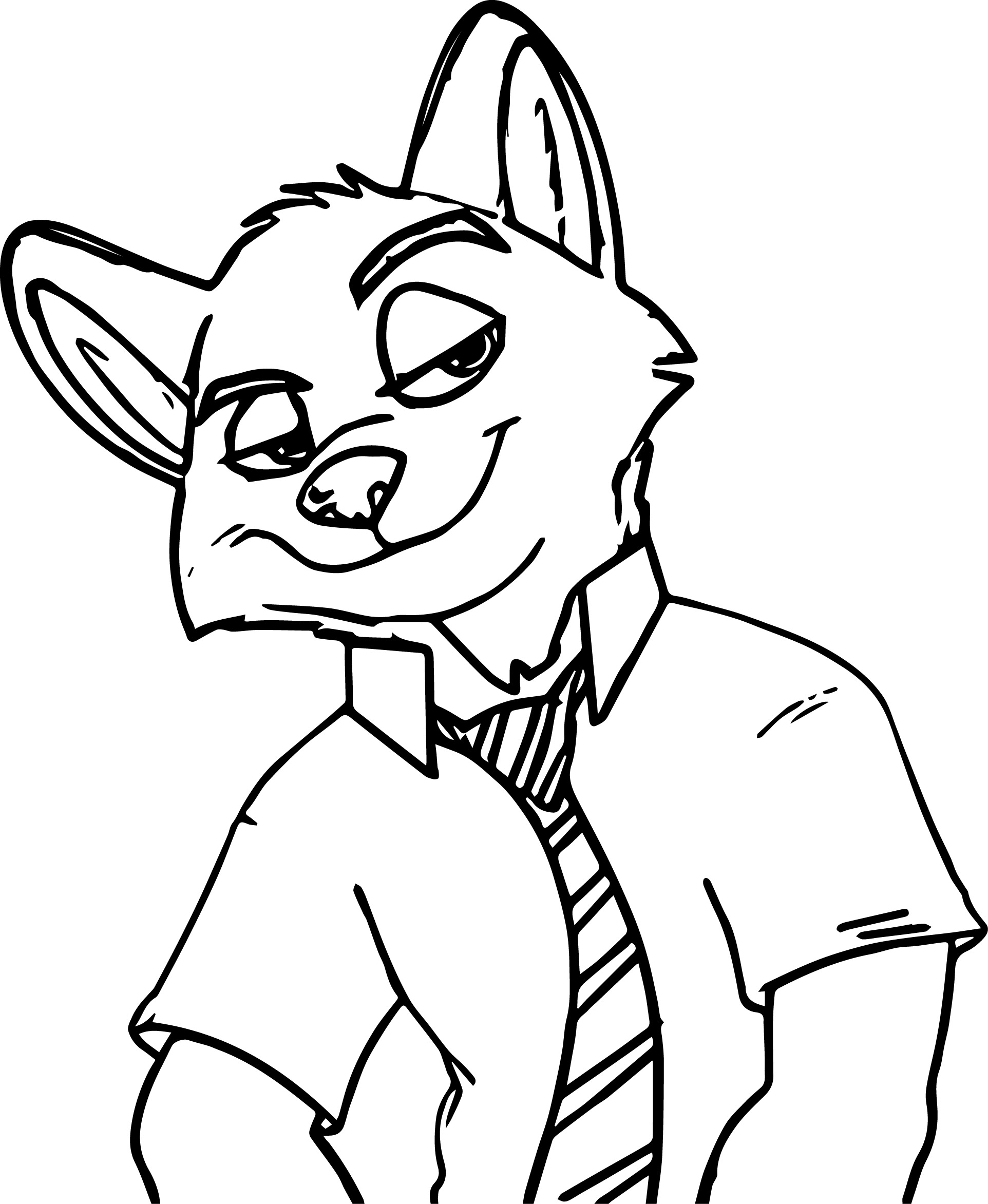 Dibujo de Nick Queria Sonriendo para Colorear