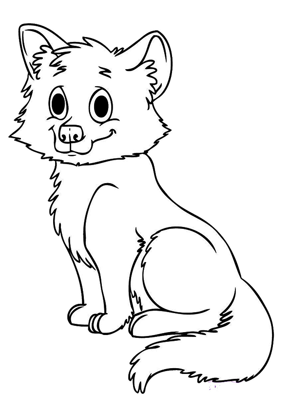 Dibujo de Un Zorro bebé para Colorear