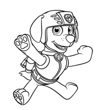 Dibujo de Lindo Zuma Paw Patrol para Colorear